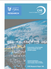 Productivity of the English National Health Service: 2019/20 update: (CHE Research Paper 185)